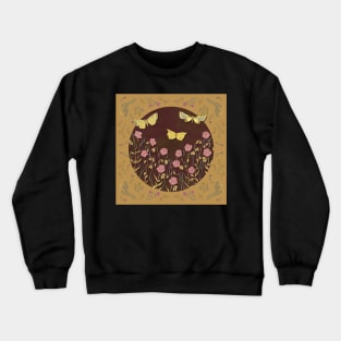 Butterflies & Blooms - Gold Crewneck Sweatshirt